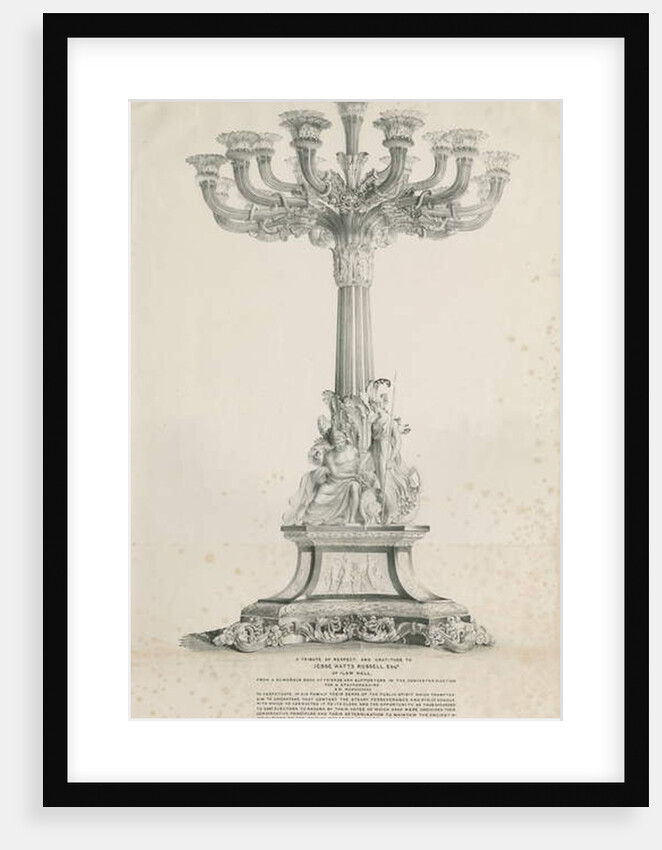 Ilam Hall - Candelabra: lithograph, 1832 by Louis Haghe