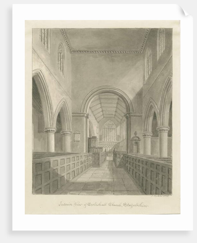 Interior of Eccleshall Church by John Buckler