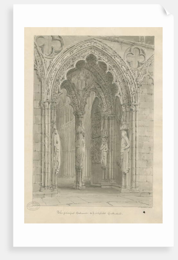 Lichfield Cathedral - West Doorway by John Buckler