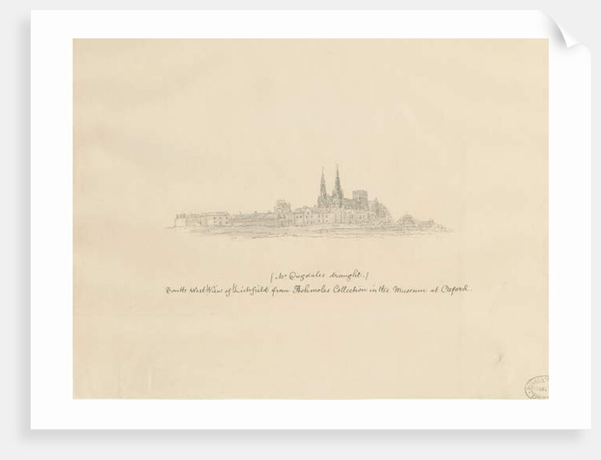 Lichfield Cathedral - South West View by William Dugdale