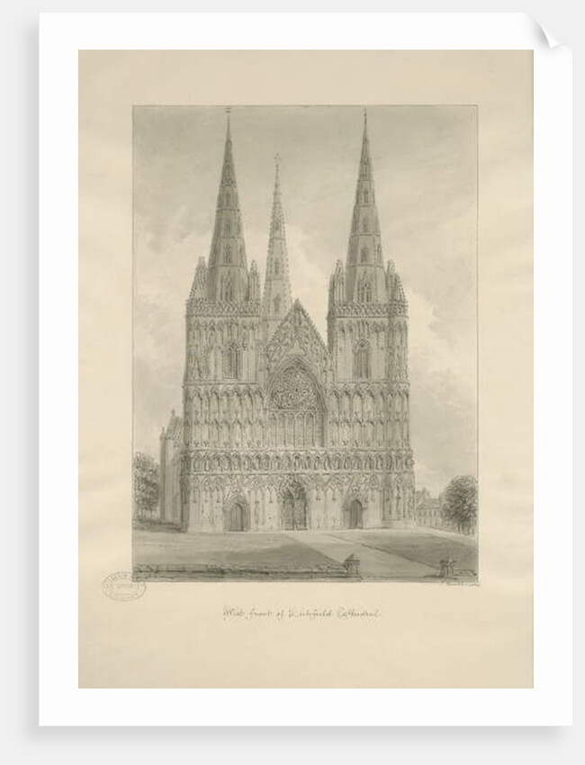 Lichfield Cathedral - West Front by John Buckler