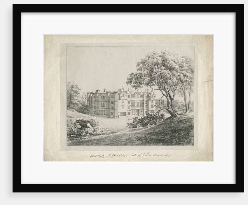 Keele Hall: lithograph by School English
