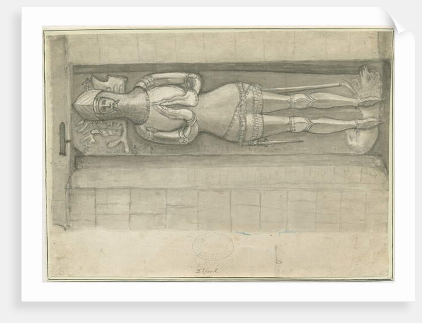 Elford Church: sepia drawing, nd [1762-1802] by Stebbing Shaw