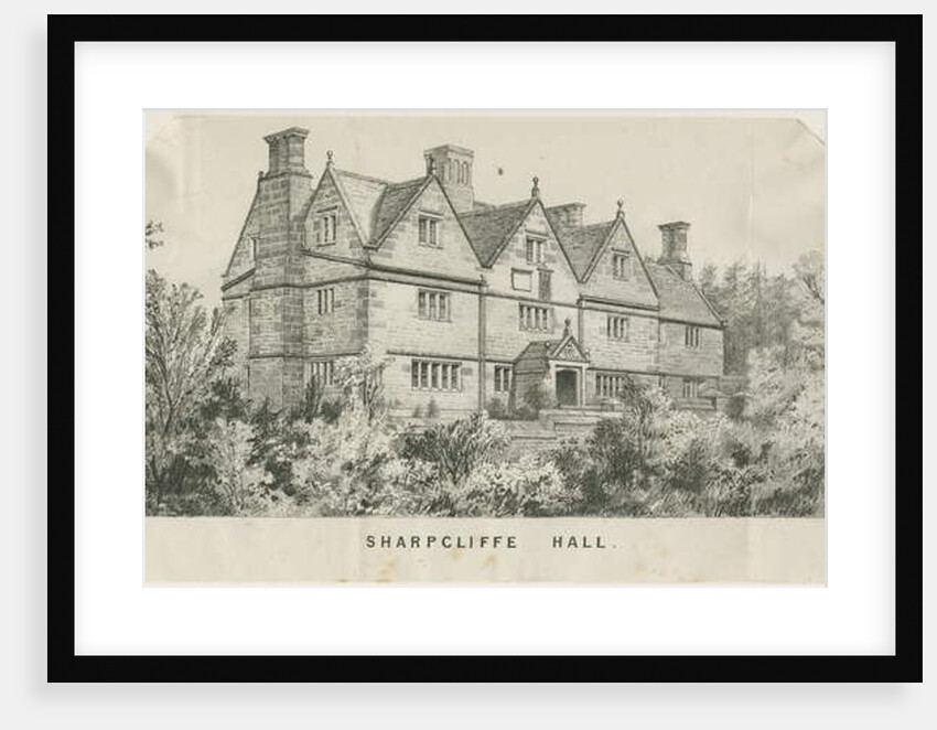 Ipstones - 'Sharpcliffe Hall': lithograph, nd [?19th cent] by School English