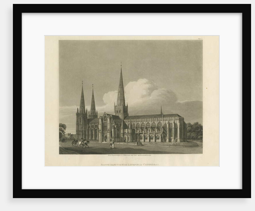 Lichfield Cathedral - South East View by Charles Wild