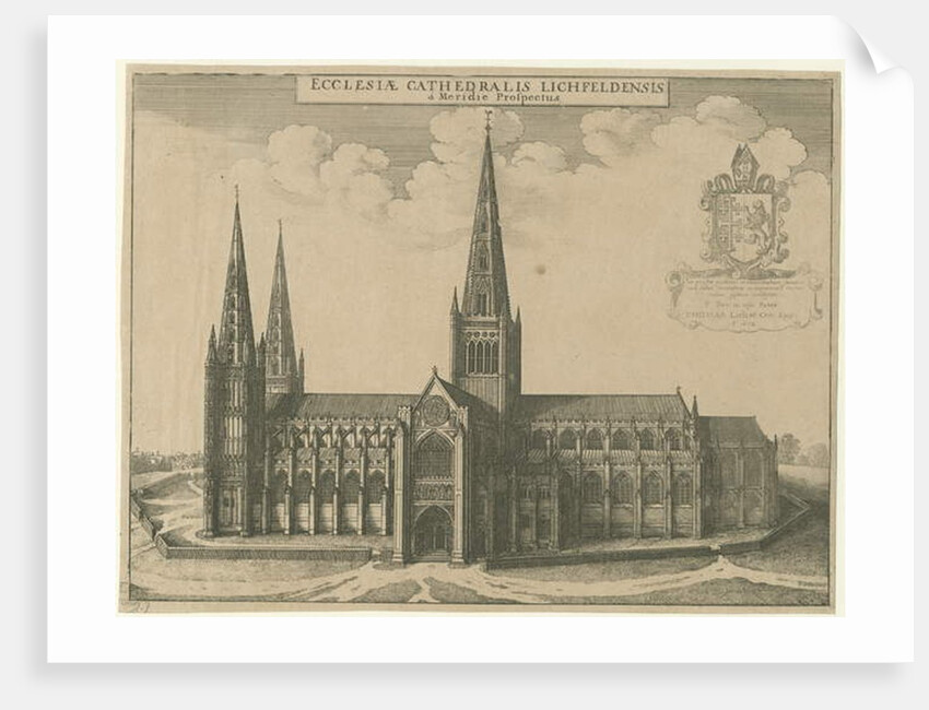 Lichfield Cathedral - South View by Wenceslaus Hollar