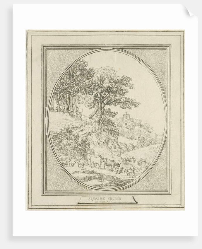 Kinver Church: etching by Benjamin Green