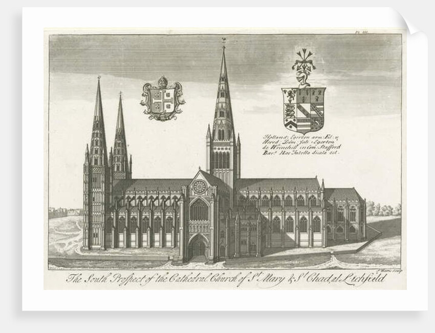 Lichfield Cathedral - South View by School English