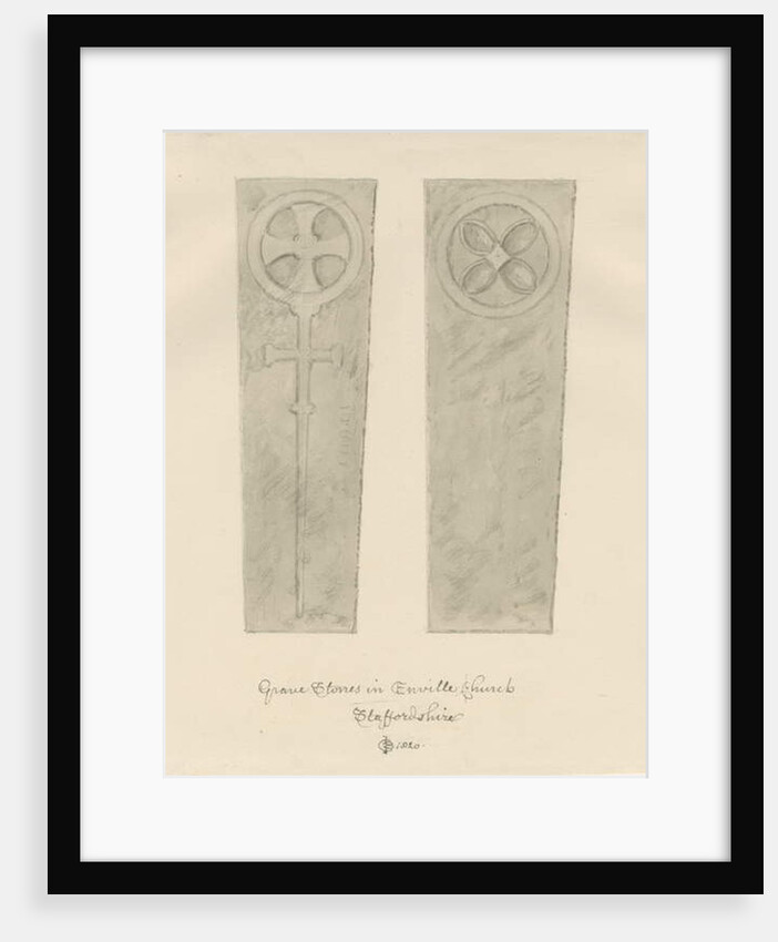 Enville Church - Gravestones by John Chessell Buckler
