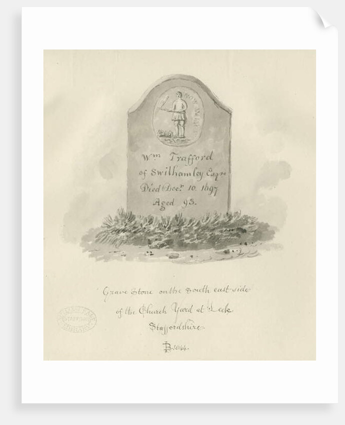 Leek Church - Gravestone by John Buckler