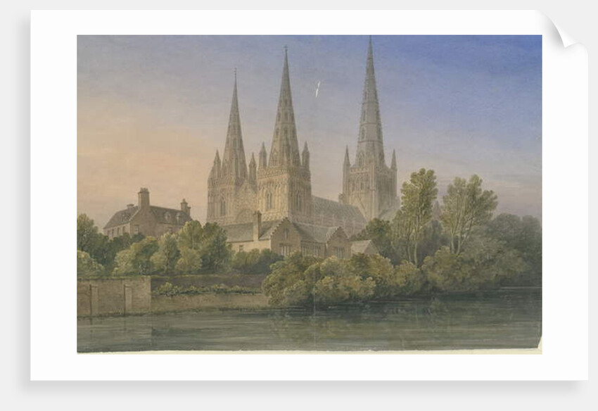 Lichfield Cathedral - South West View by John Buckler