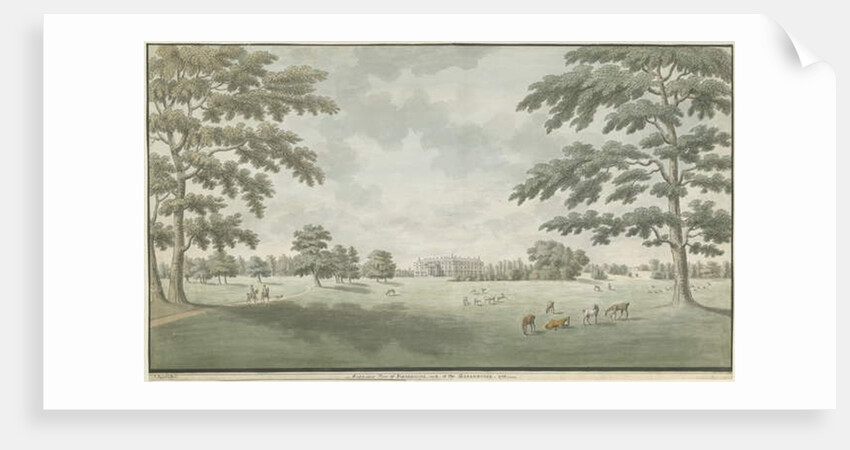 Fisherwick Hall: water colour drawing, 1786 by School English