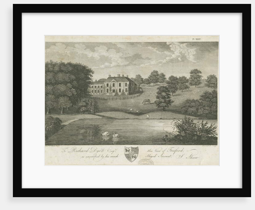 Freeford Hall: engraving by Stebbing Shaw