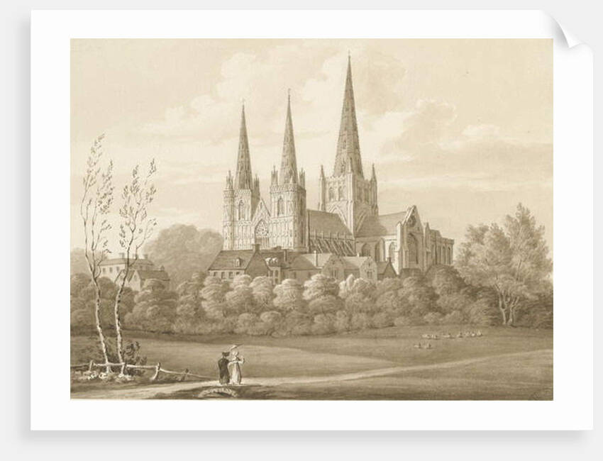 Lichfield Cathedral - West South West View by Robert Noyes