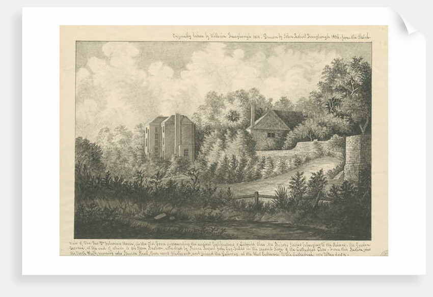 Lichfield Cathedral Close - 'Dr. Falconer's House: pen and ink drawing, 1800 by William Fernyhough