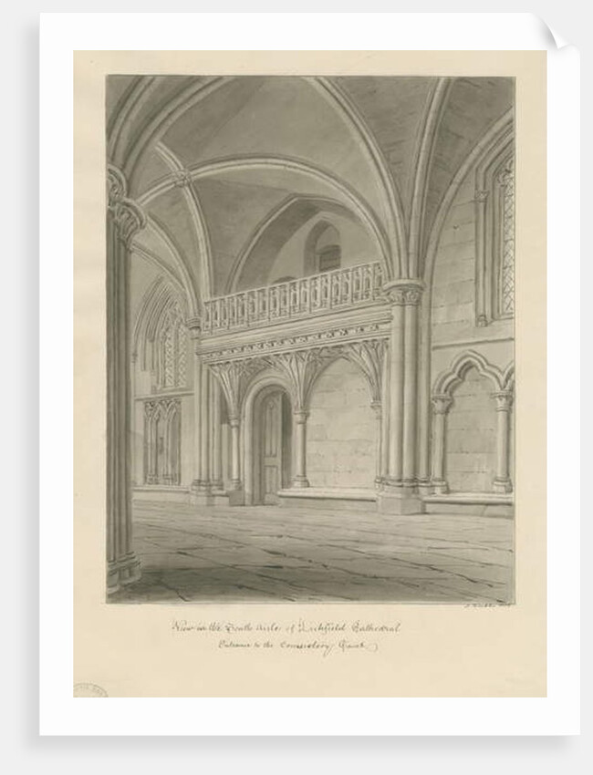 Interior of Lichfield Cathedral - Entrance to Consistory Court by John Buckler