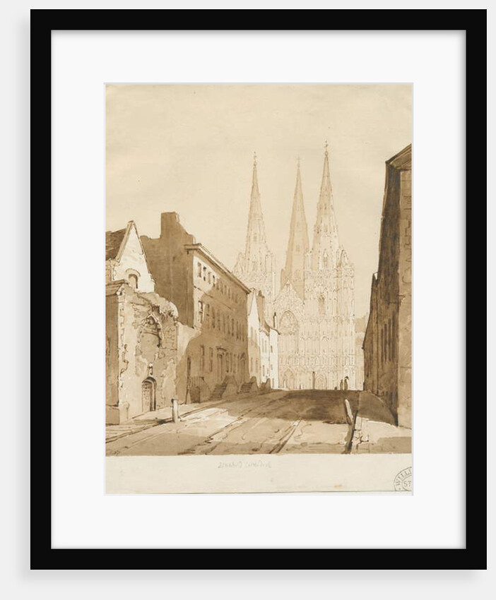 Lichfield Cathedral : red-sepia drawing, 1837 by Thomas Peploe Wood