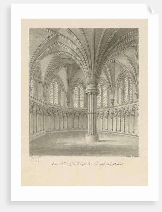 Interior of Lichfield Cathedral - Chapter House by John Buckler