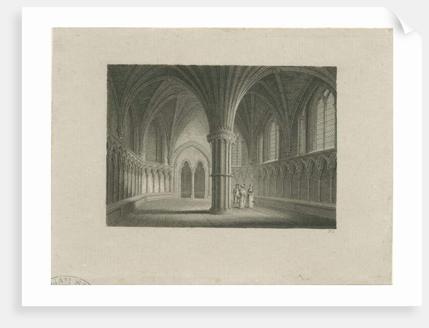 Interior of Lichfield Cathedral - Chapter House: steel engraving, nd [c 1815] by James Storer