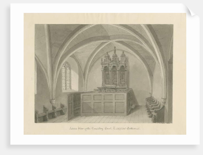 Interior of Lichfield Cathedral - Consistory Court by John Chessell Buckler