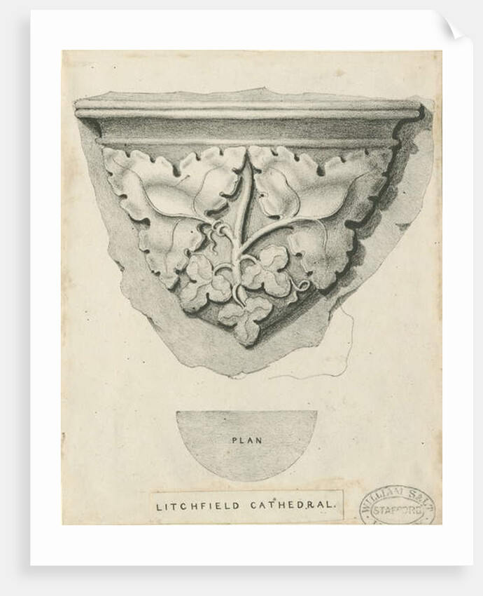 Interior of Lichfield Cathedral - Carved Foliage by Thomas Witlam Atkinson