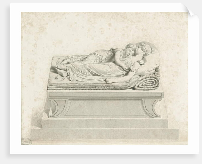 Lichfield Cathedral - 'The Sleeping Children': engraving by Francis Legatt Chantrey