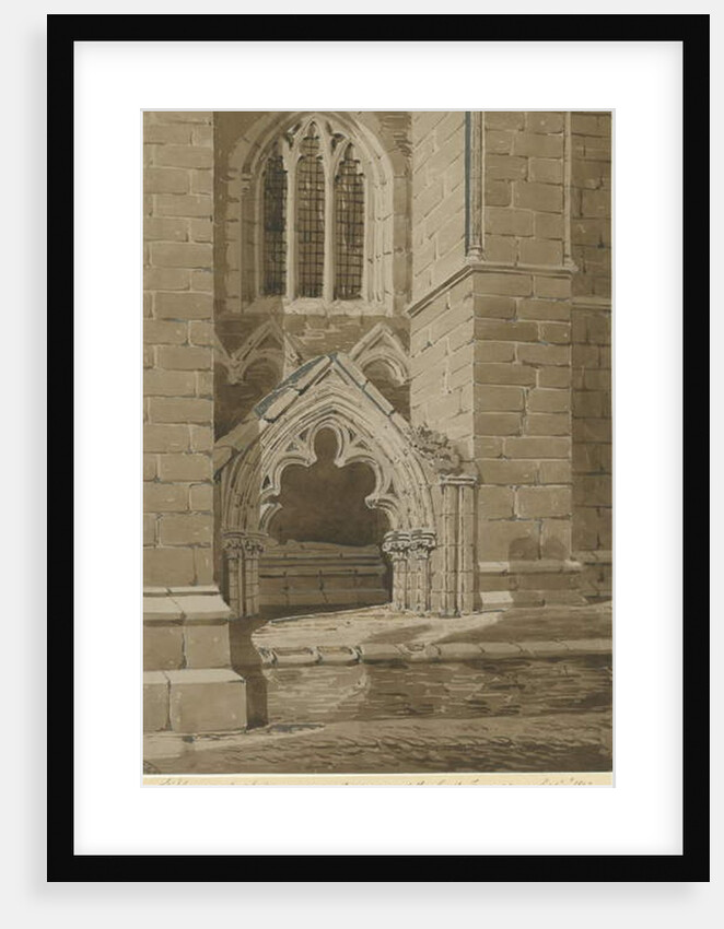 Lichfield Cathedral - South Transept: red sepia drawing, 9 Sep 1842 by Allen Edward Everitt