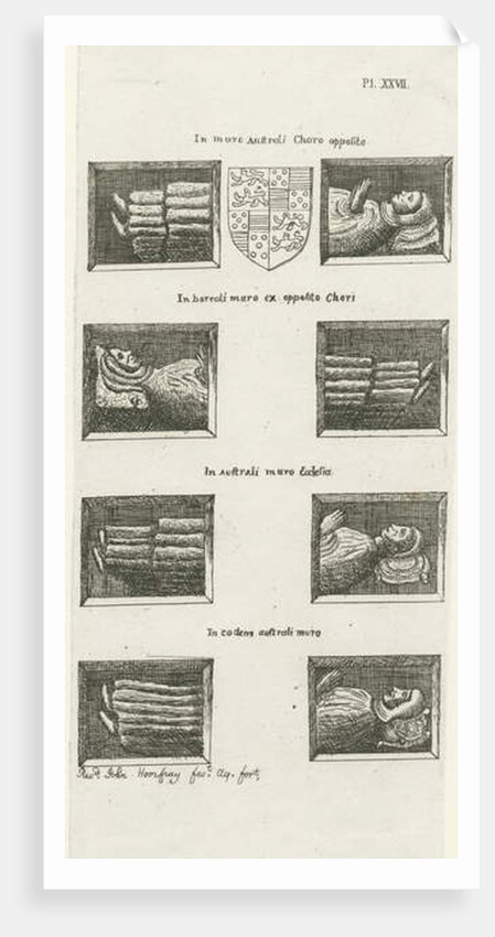 Lichfield Cathedral - Effigies: etching, [10 Dec 1795] by School English