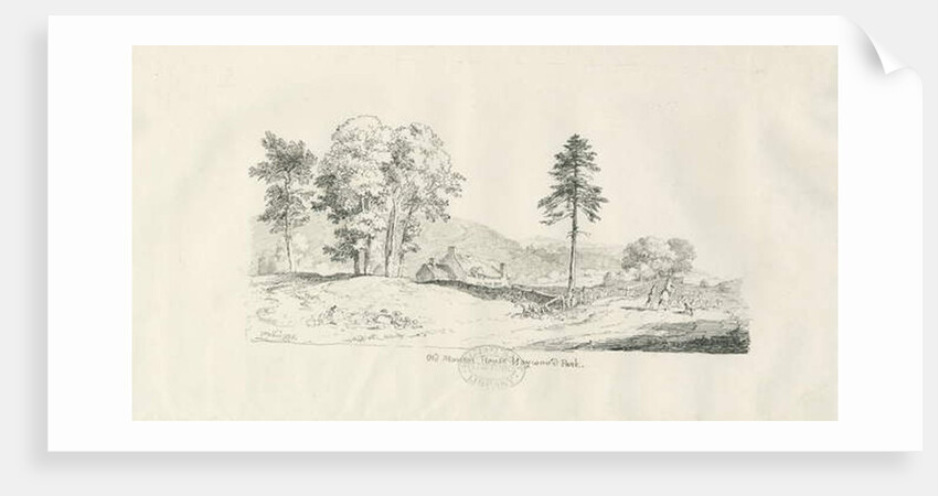 Haywood Park - Old Manor House: pen and ink drawing, 1836 by Thomas Peploe Wood