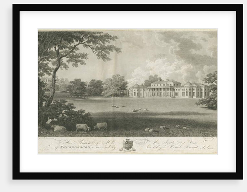 Shugborough Hall: engraving by Stebbing Shaw