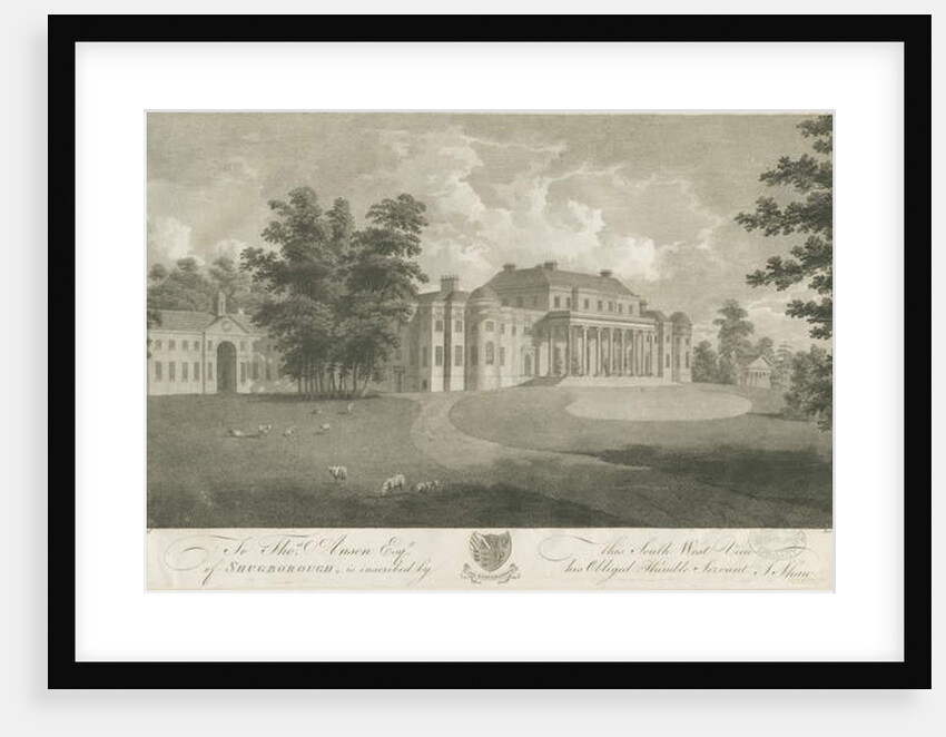 Shugborough Hall: engraving, nd [c 1800] by Stebbing Shaw