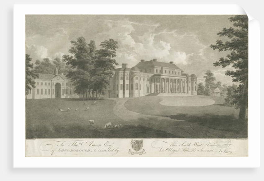 Shugborough Hall: engraving, nd [c 1800] by Stebbing Shaw