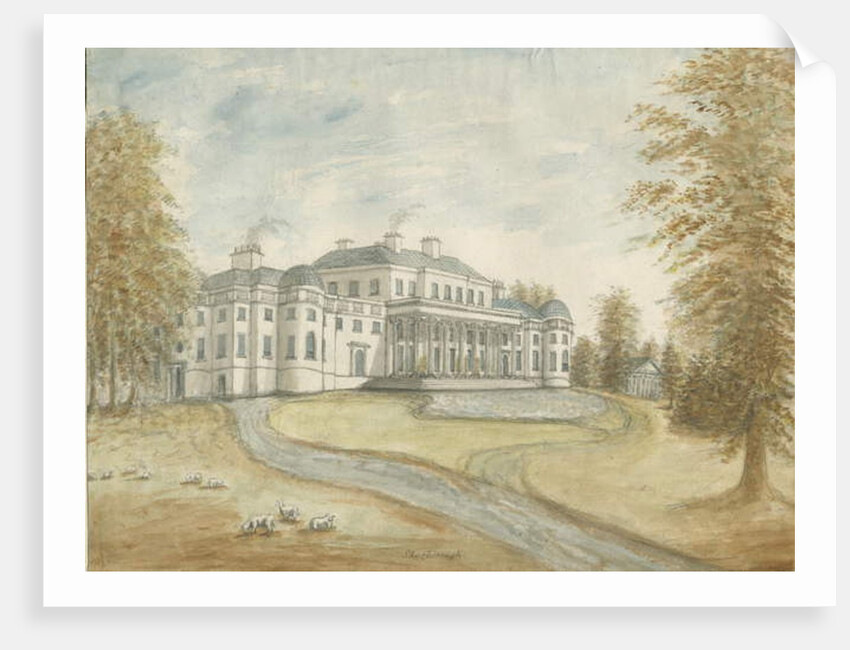 Shugborough Hall: watercolour painting by Stebbing Shaw