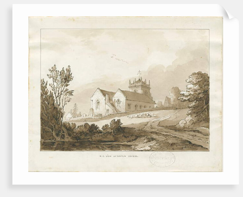Forton Church: wash drawing by Thomas Peploe Wood