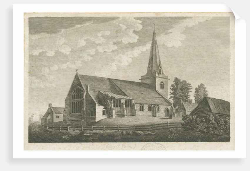 Church Eaton Church: engraving by Stebbing Shaw