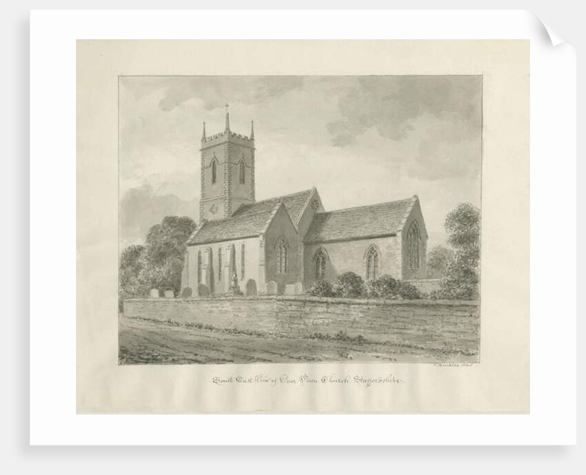 Penn Church: sepia drawing, 1845 by John Buckler