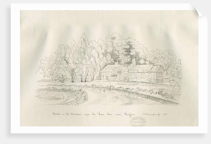 Stafford - River Sow: pen and ink drawing, 1836 by John Robert Fernyhough