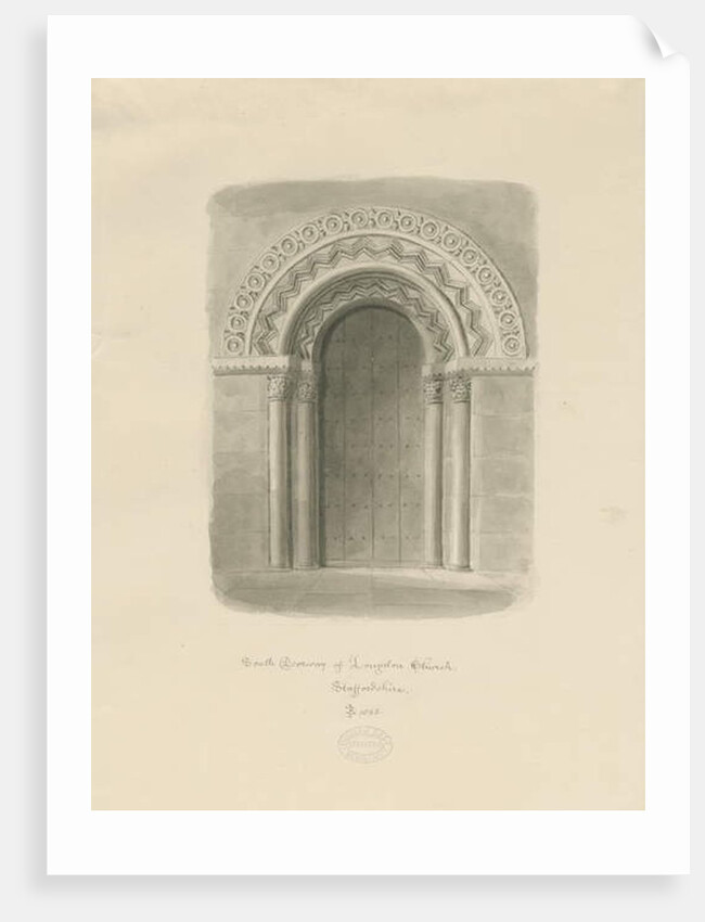 Longdon Church - South Doorway by John Buckler