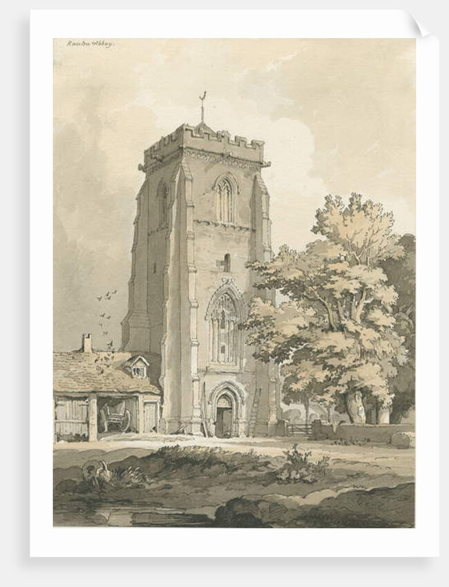 Ranton Abbey [Priory]: pen and wash drawing, nd [?1838] by Thomas Peploe Wood