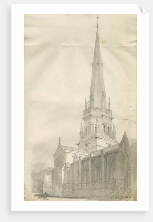 Stafford - St. Mary's Church by John Chessell Buckler