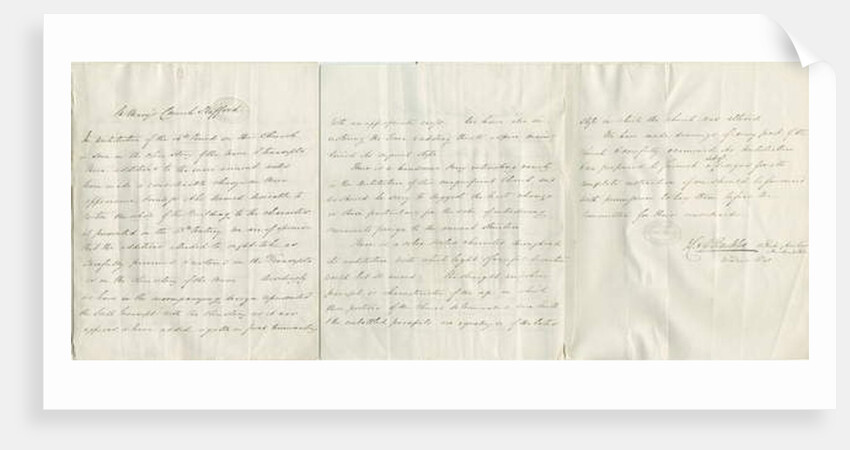 Stafford - St. Mary's Church: manuscript, 10 Dec 1841 by John Chessell Buckler