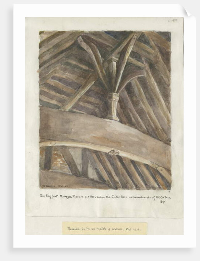 Mavesyn Ridware Hall - Gatehouse: painting, 1895 by School English