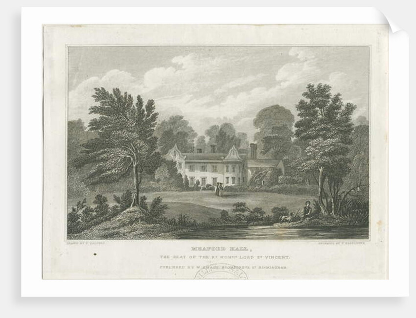 Meaford Hall: engraving, nd [?mid 19th cent] by Frederick Calvert