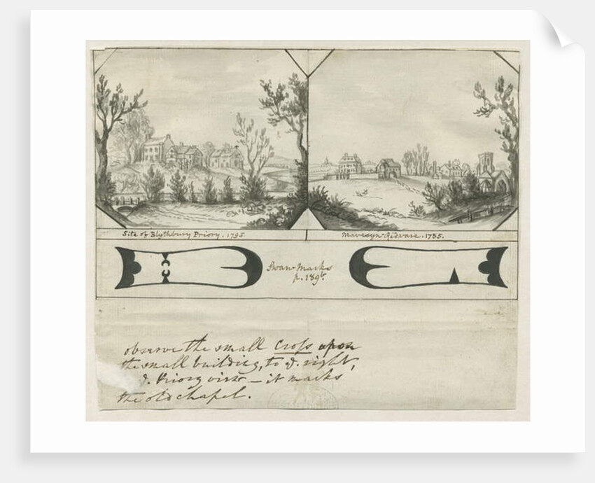 Mavesyn Ridware - Site of Blythbury Priory by Stebbing Shaw