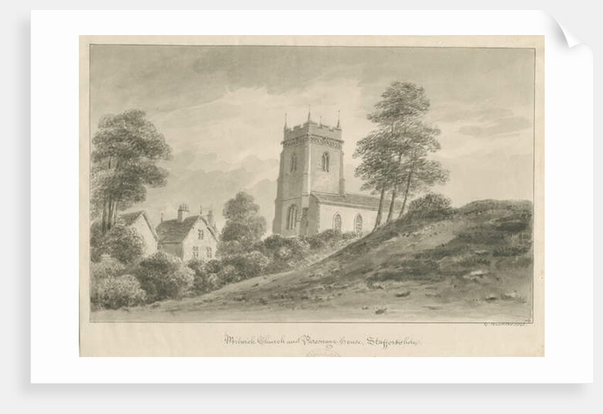 Milwich Church and Parsonage House by George Buckler