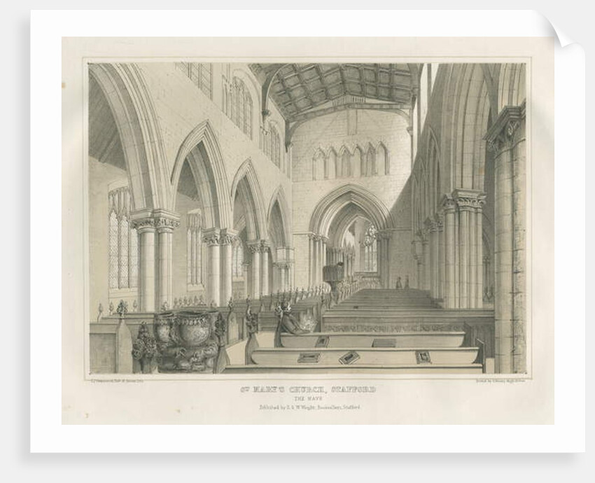 Stafford - Interior of St. Mary's Church by School English