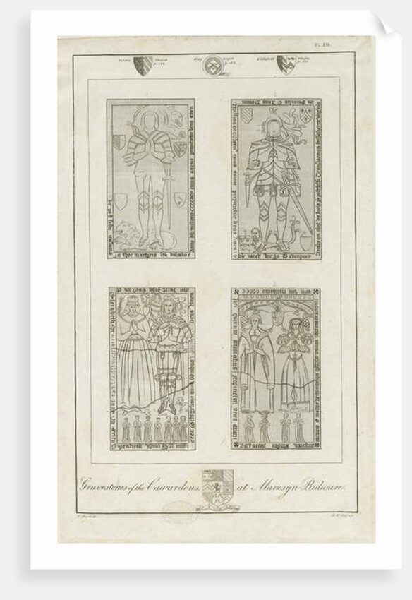 Mavesyn Ridware - Gravestones of the Carwardens: engraving by School English