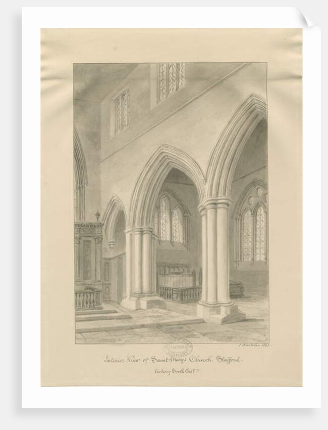 Stafford - Interior of St. Mary's Church by John Buckler