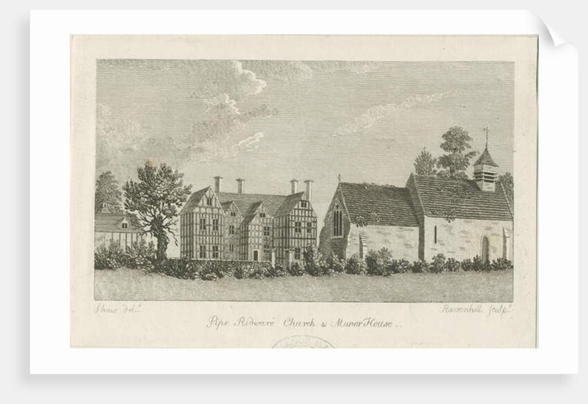 Pipe Ridware Church and Manor House by Stebbing Shaw
