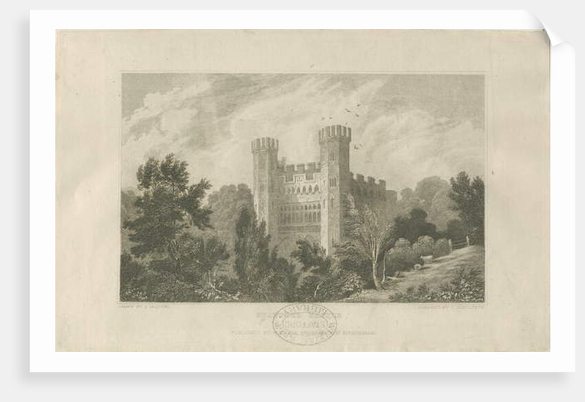 Castle Church - Stafford Castle: engraving, nd [1830] by Frederick Calvert